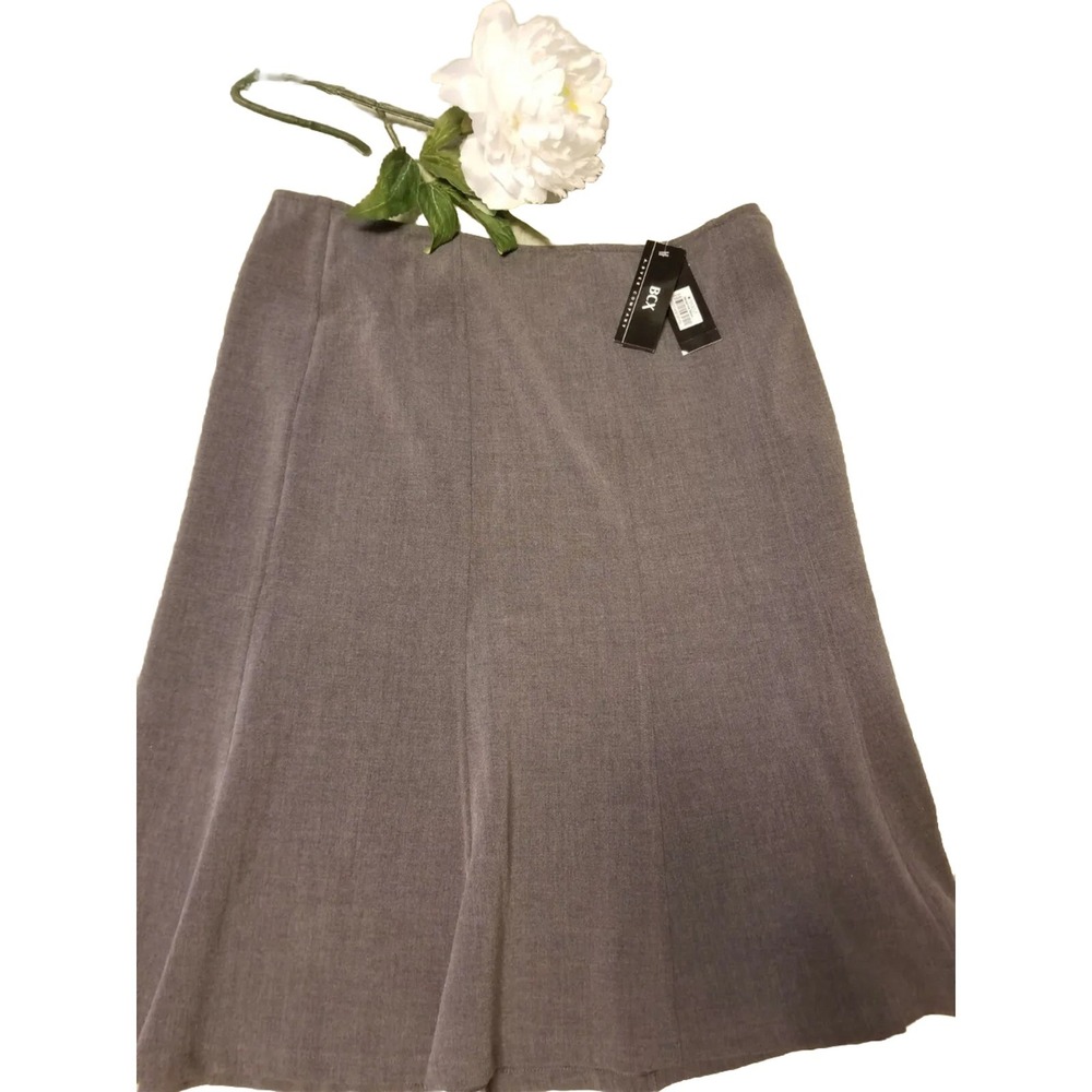 BCX A Byer Co Grey Stretch A-Line Skirt Size 9 NWT 4088R10 Solid Professional